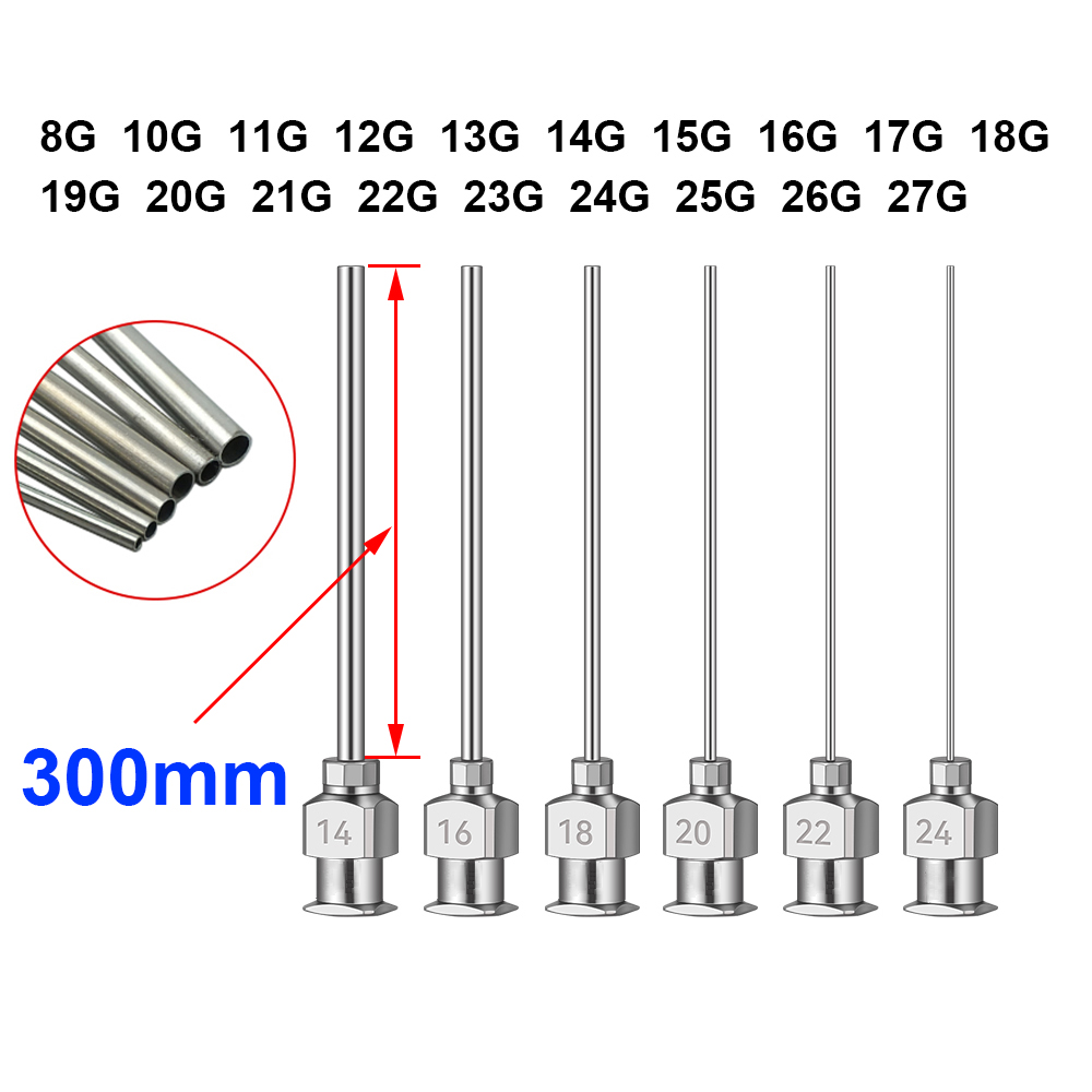 Hobby Science Lab - 12 sztuk SUS304 300mm długa tępa